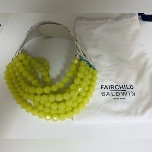 Fairchild Baldwin Lime Green Bead Necklace